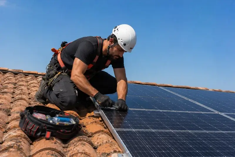 Maintenance et monitoring de panneaux solaires à Saint-Martin-Lars-en-Sainte-Hermine